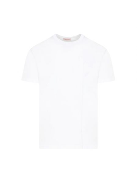 Koszulka bawełniana Valentino biała