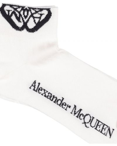 Bavlnené ponožky Alexander Mcqueen biela