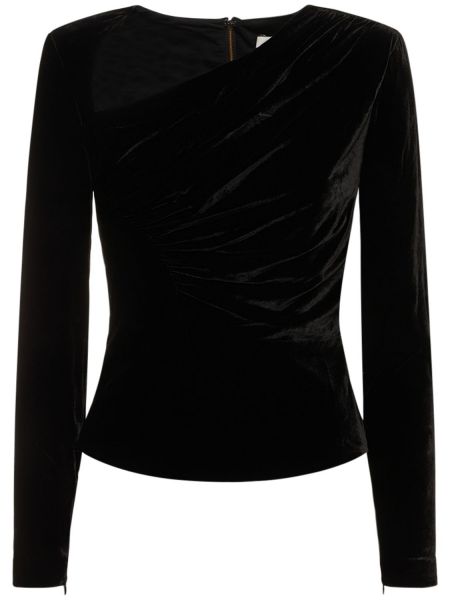 Μακρυμάνικη βελούδινη ολόσωμη φόρμα Roland Mouret μαύρο