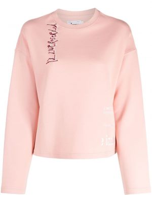 Sweatshirt mit stickerei mit rundem ausschnitt Izzue pink