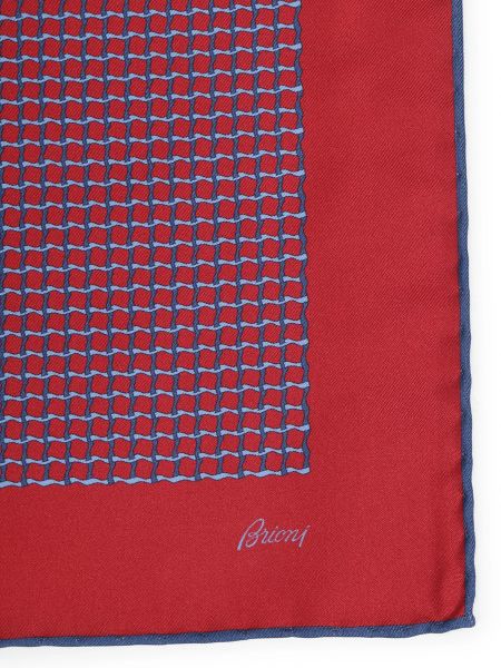 Шелковый платок Brioni красный