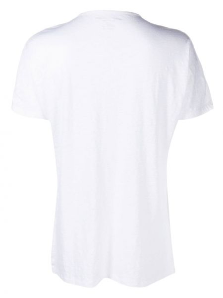 T-shirt di lino Majestic bianco