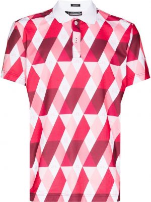 Poloskjorte med print med argyle-mønster J Lindeberg hvit