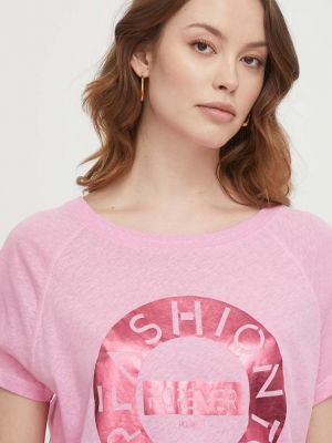 Ленена тениска Mos Mosh розово
