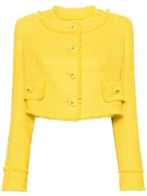 Μπουφάν tweed Dolce & Gabbana κίτρινο
