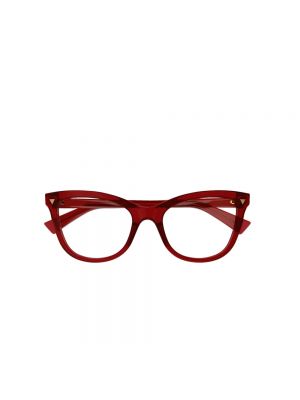 Przezroczyste okulary Bottega Veneta czerwone