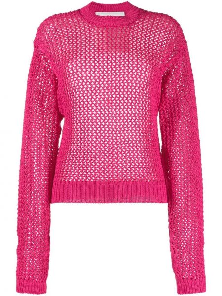 Памучен пуловер Ramael розово