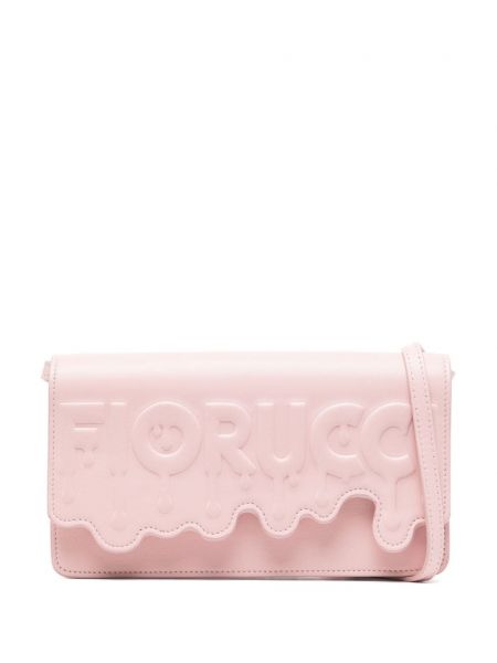 Nahka crossbody laukku Fiorucci pinkki