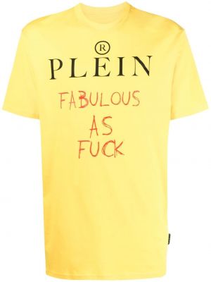 T-shirt con stampa Philipp Plein giallo