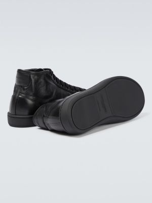 Δερμάτινα sneakers Saint Laurent μαύρο