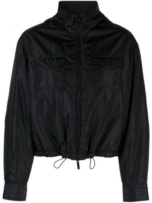 Péřová bunda na zip Emporio Armani černá