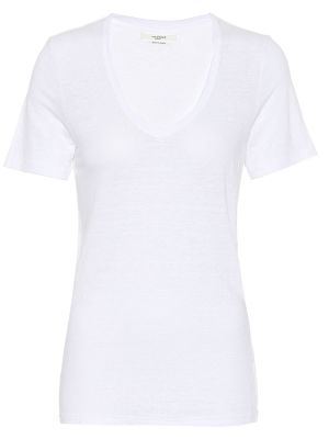 Camiseta de lino Marant Etoile blanco