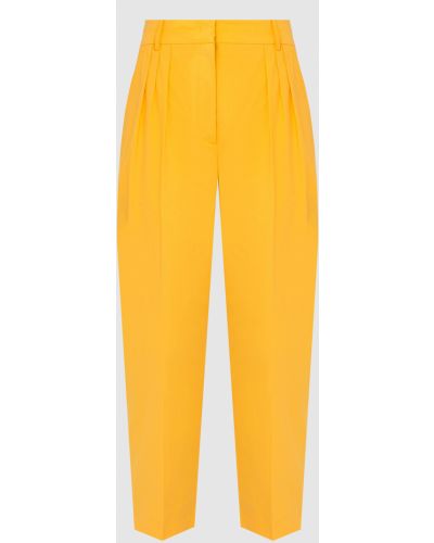 Желтые брюки с высокой талией Erika Cavallini