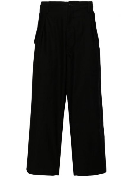 Βαμβακερό παντελόνι Yohji Yamamoto μαύρο