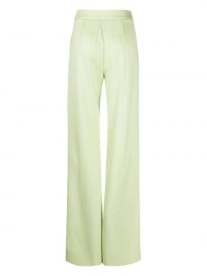 Vlněné rovné kalhoty Sa Su Phi zelené