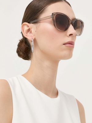 Przezroczyste okulary przeciwsłoneczne gradientowe Armani Exchange brązowe