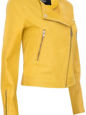 Мотоциклетная куртка Infinity Leather желтая