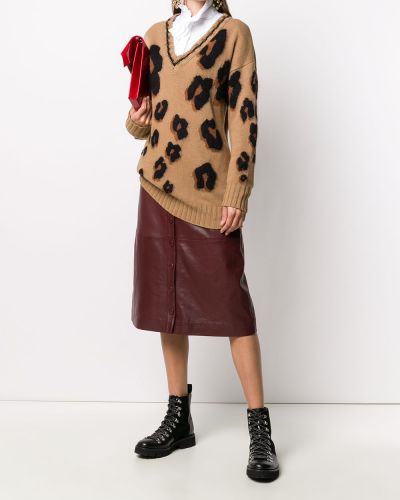Jersey leopardo de tela jersey Vivetta marrón