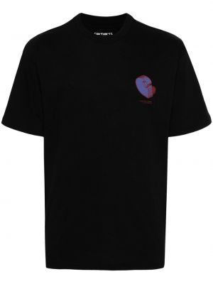 Kokvilnas t-krekls Carhartt Wip melns