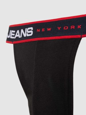 Piżama Tommy Jeans czarna
