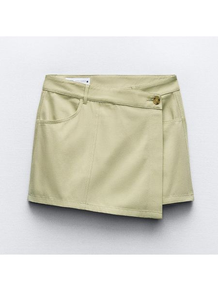 Юбка-шорты Zara зеленая