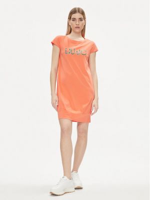 Priliehavé šaty Liu Jo oranžová
