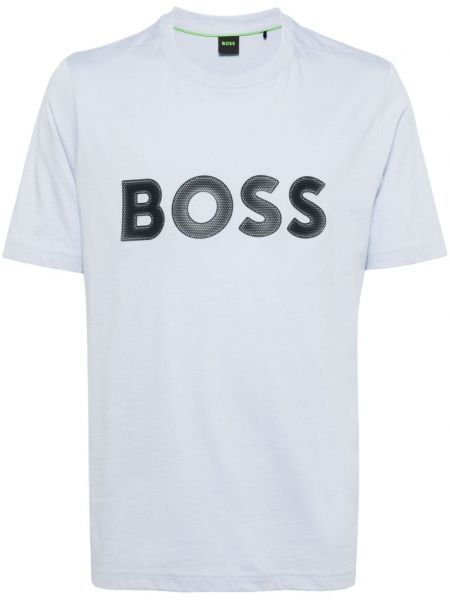 Tricou din bumbac cu imagine Boss