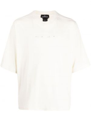 Bavlnené tričko s potlačou Stone Island Shadow Project biela