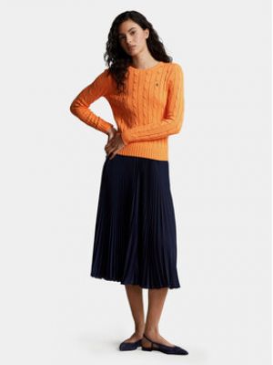 Slim fit svetr Polo Ralph Lauren oranžový