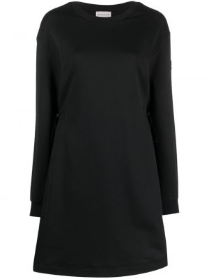 Fleece φόρεμα Moncler μαύρο
