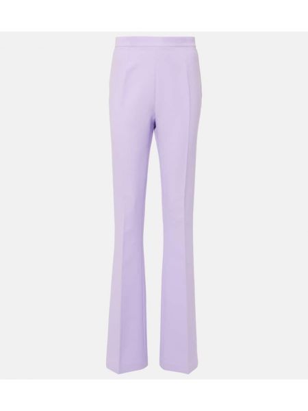 Pantalon large en crêpe Safiyaa violet