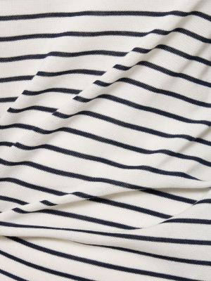 T-shirt manches longues en coton à rayures avec manches longues Aspesi blanc