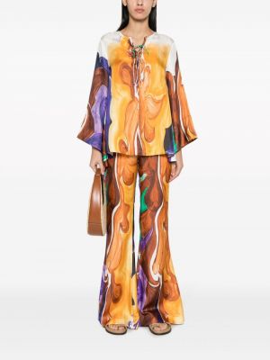 Abstrakter bluse mit print Dorothee Schumacher orange