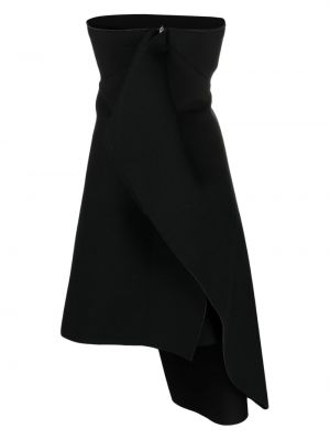 Asymetrické koktejlové šaty Stefano Mortari černé