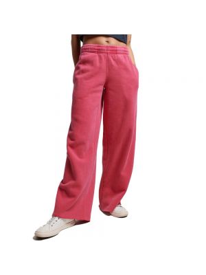 Прямые брюки ретро Superdry розовые
