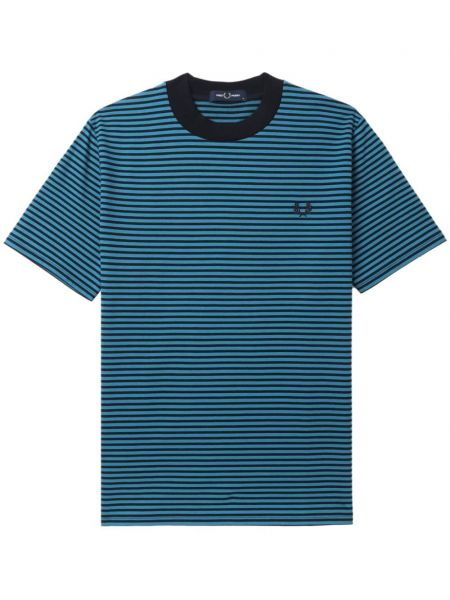 Siuvinėtas marškinėliai Fred Perry mėlyna