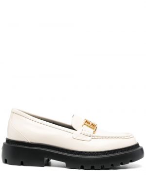 Skinn loafers med spenne Bally hvit