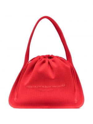 Βαμβακερή τσάντα ώμου Alexander Wang κόκκινο
