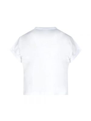 Aksamitna koszulka Balmain biała