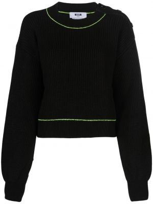 Chunky пуловер с копчета Msgm черно