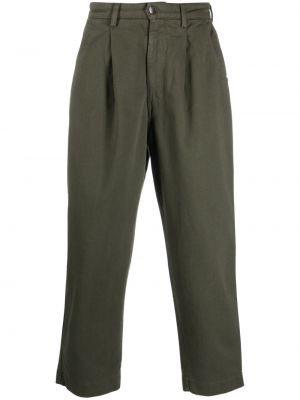 Plisované bavlnené skinny fit džínsy Société Anonyme zelená
