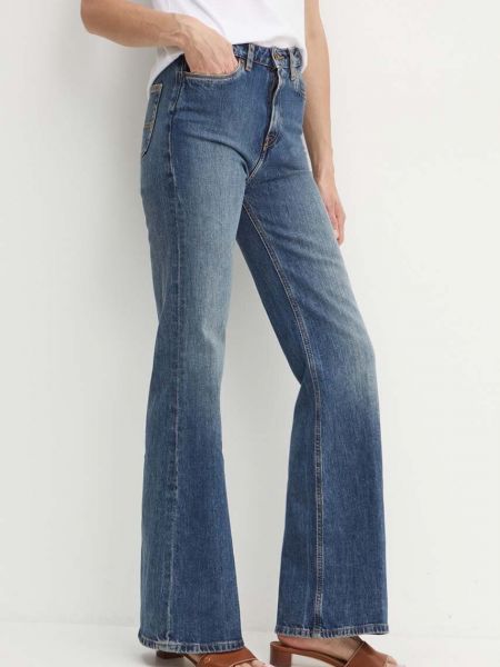 Traperice bootcut visoki struk Pepe Jeans plava