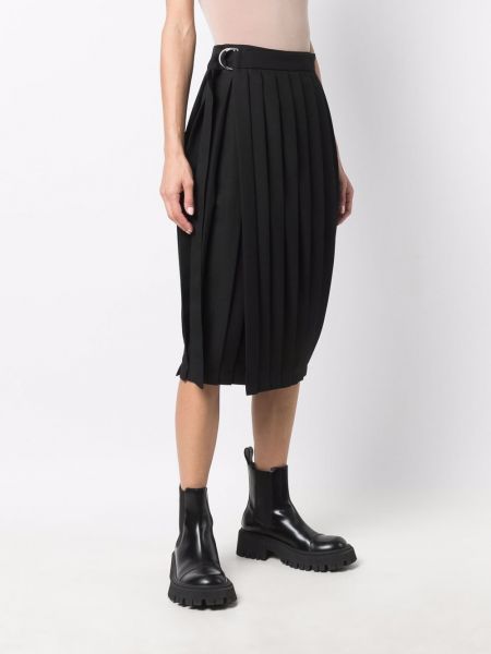 Plisované midi sukně Ami Paris černé