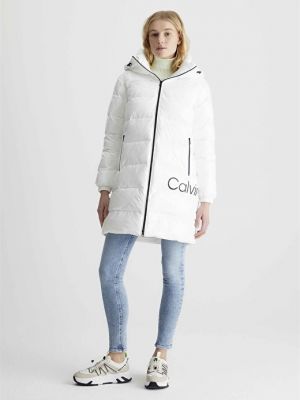 Белое пальто Calvin Klein Jeans