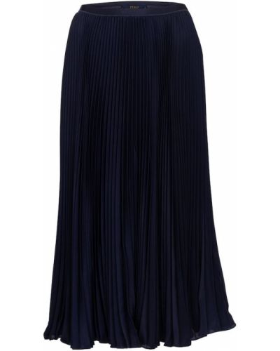 Плиссированная юбка миди Polo Ralph Lauren, синий