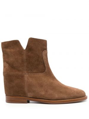 Ankle boots zamszowe Via Roma 15 brązowe