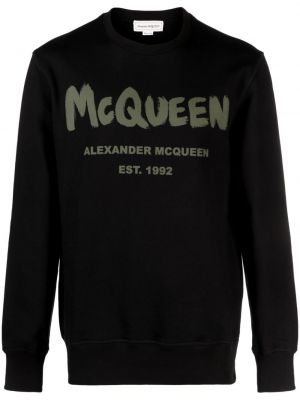 Sweatshirt aus baumwoll mit print Alexander Mcqueen
