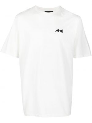 T-shirt con stampa Throwback. bianco