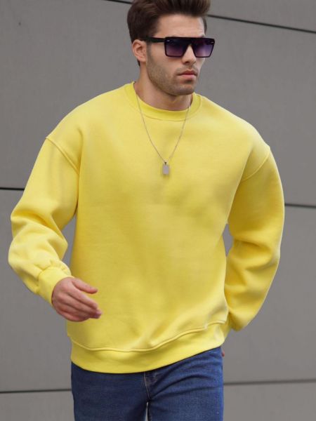 Bluza dresowa oversize Madmext żółta