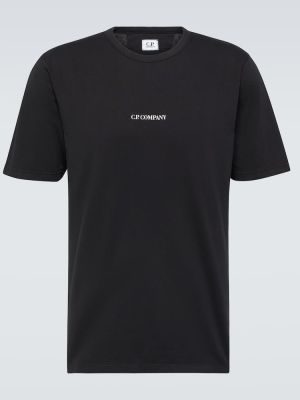 Camiseta de algodón de tela jersey C.p. Company negro